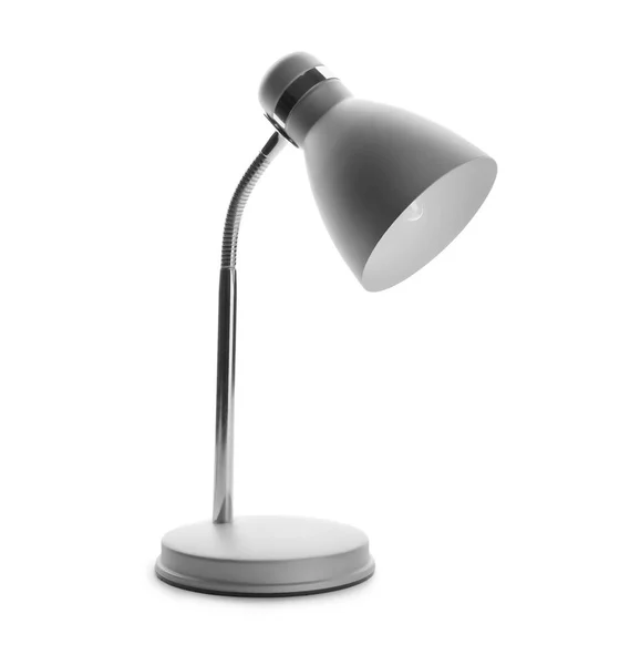 Lampe Table Élégante Sur Fond Blanc — Photo