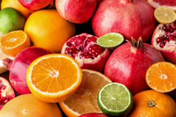 Different Ripe Fruits Closeup — Stock Photo, Image