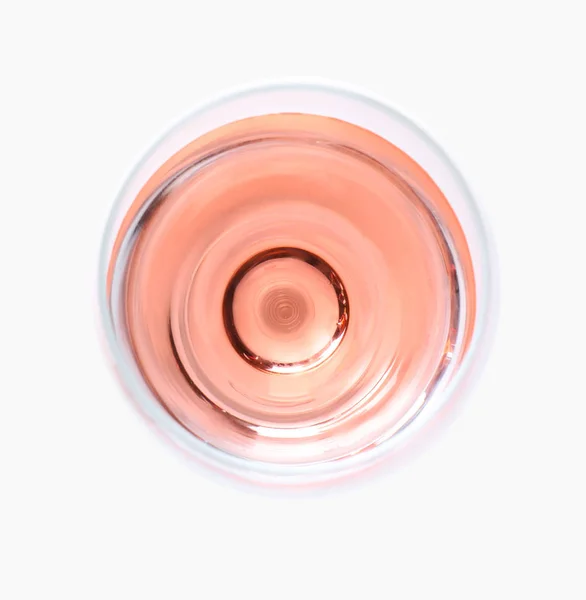 Glas Leckerer Wein Auf Weißem Hintergrund — Stockfoto
