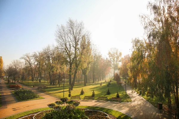 Vista do parque de outono — Fotografia de Stock