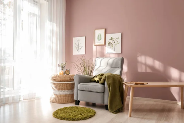 Interior Light Room Cozy Armchair Window — Stock Photo, Image