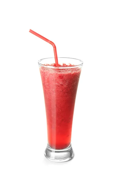 Leckerer Smoothie Auf Weißem Hintergrund — Stockfoto