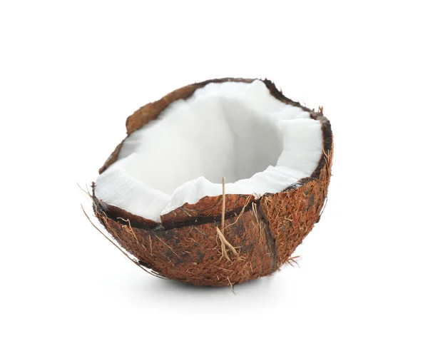 Half Ripe Coconut White Background — Stock Photo, Image