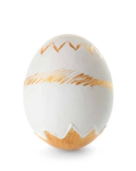 Красивое Пасхальное Яйцо Белом Фоне — стоковое фото