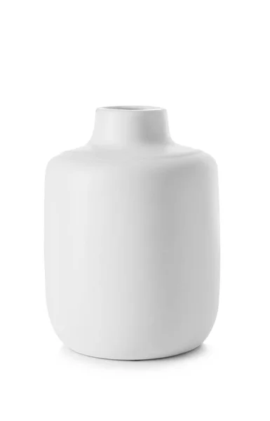 Bellissimo Vaso Ceramica Sfondo Bianco — Foto Stock