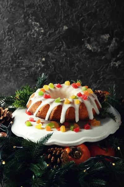 Beautiful Tasty Christmas Pie Table — Stock Photo, Image