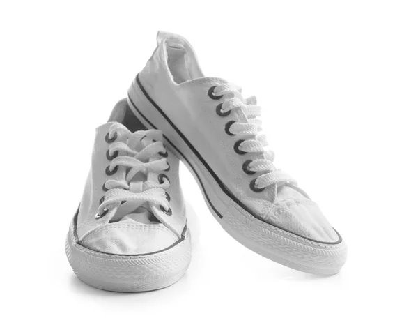 Paar Sneakers Witte Achtergrond — Stockfoto