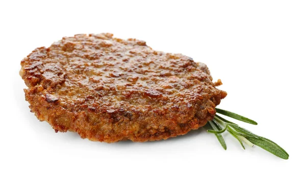 Burger Patty Rosemary White Background — Stock Photo, Image