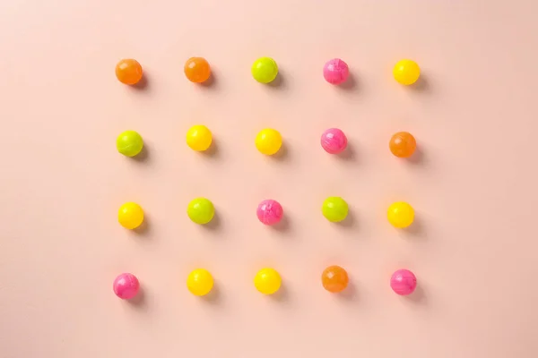 Tasty Candies Color Background — Stock Photo, Image