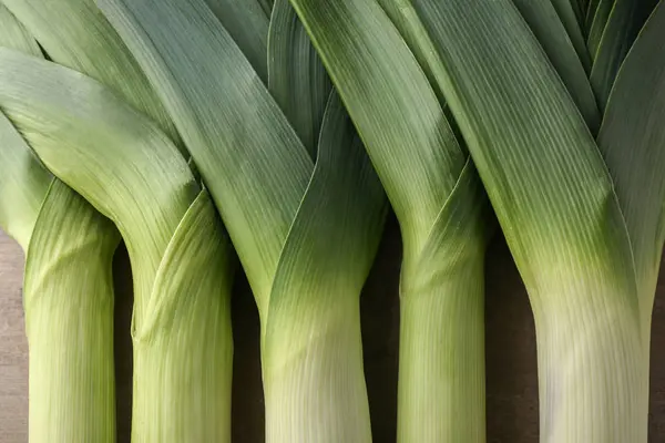 Syrového Pórku Pozadí Closeup — Stock fotografie