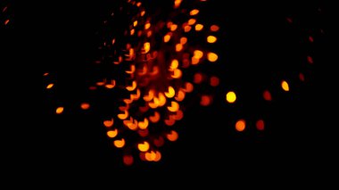 Güzel ışıklar bulanık görünüm koyu arka plan üzerinde