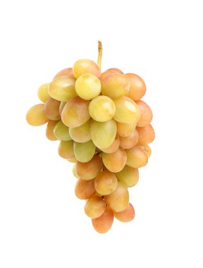 Beyaz arka plan üzerinde olgun tatlı üzüm