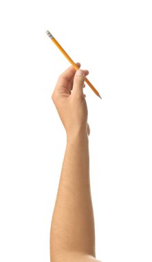 Erkek el Beyaz zemin üzerine kalem ile