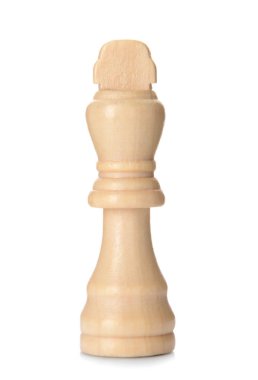 Beyaz arkaplanda satranç taşı