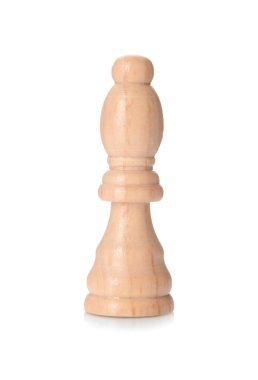 Beyaz arkaplanda satranç taşı