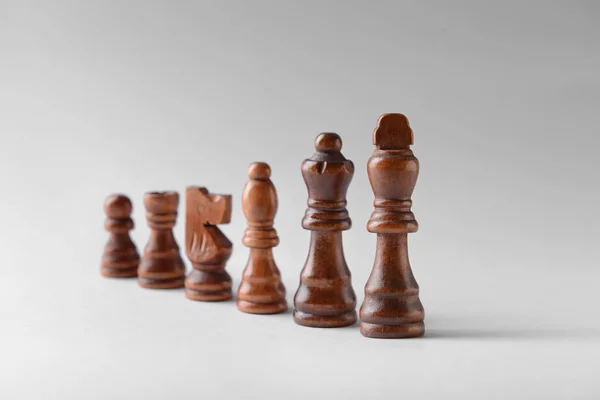 Chess Pieces Light Background — Stock Photo, Image