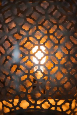 Parlayan lamba, closeup ile güzel dekoratif fener