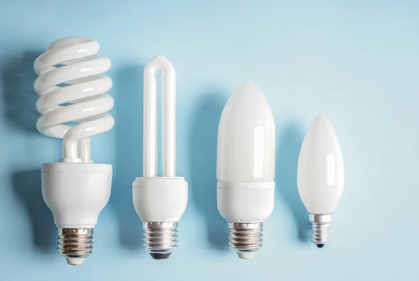 Different Light Bulbs Color Background — Stock Photo, Image