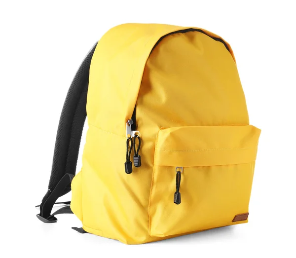 Schulrucksack Auf Weißem Hintergrund — Stockfoto