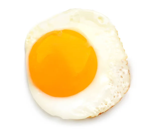 Lezzetli Kızarmış Yumurta Beyaz Arka Plan Üzerinde — Stok fotoğraf