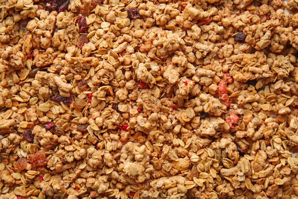 Uncooked Tasty Granola Closeup — Stock Photo, Image