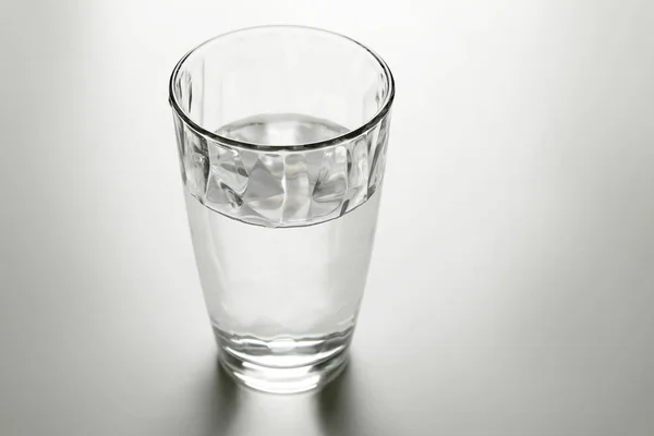Glass Fresh Water Grey Table — Stock Photo, Image