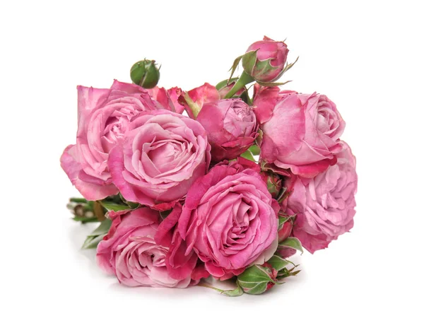 Красивый Букет Роз Белом Фоне — стоковое фото