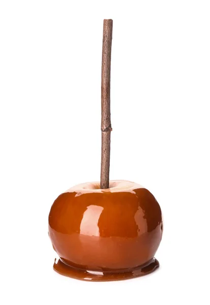 Delicious Caramel Apple Tree Branch White Background — Stock Photo, Image