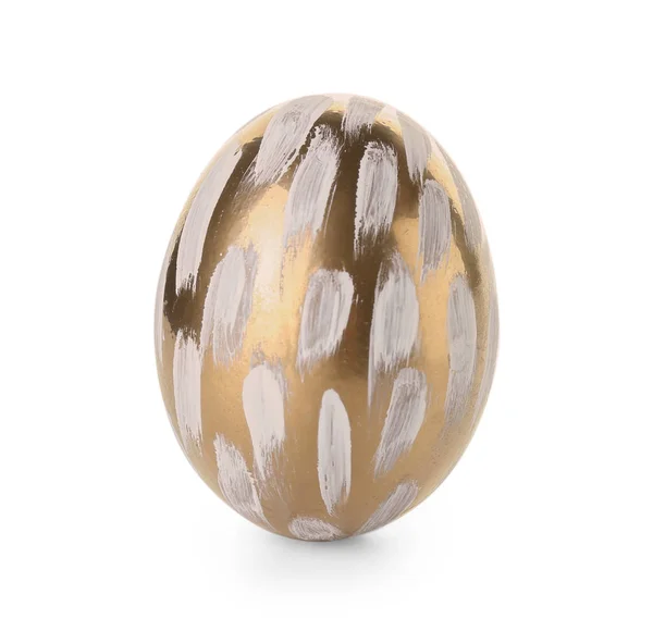 Красивое Пасхальное Яйцо Белом Фоне — стоковое фото