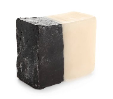 Beyaz arkaplanda sabun çubuğu