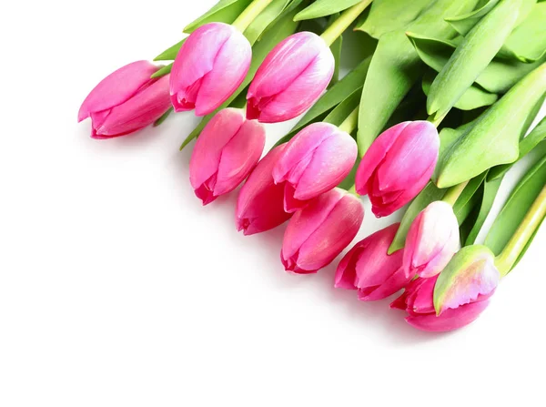 Beautiful Tulips Mother Day White Background — Stock Photo, Image