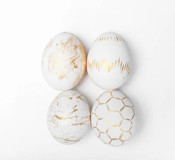 Belle Uova Pasqua Sfondo Bianco — Foto Stock