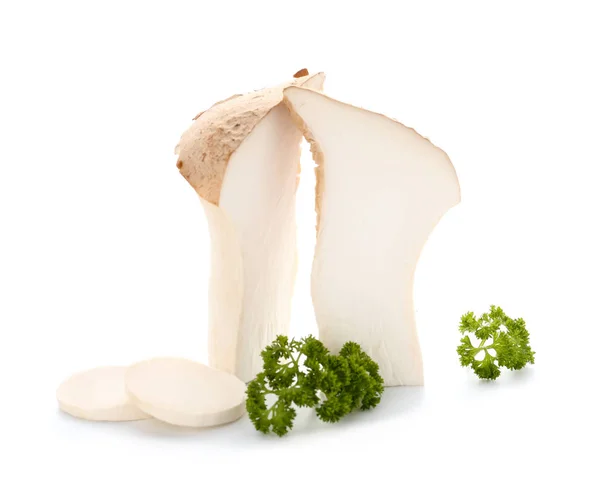 Fresh Mushrooms White Background — Stock Photo, Image