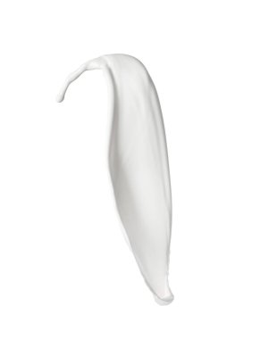 Beyaz arkaplanda süt damlası