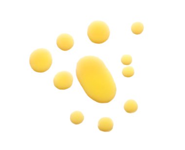 Beyaz arka plan üzerinde yağ damla