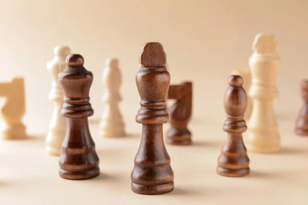 Chess Pieces Color Background — Stock Photo, Image