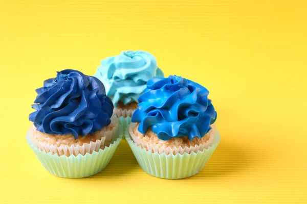 Νόστιμα Cupcakes Φόντο Χρωμάτων — Φωτογραφία Αρχείου
