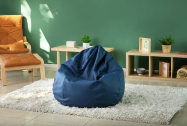 Beanbag sandalye odanın iç