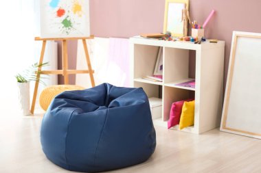 Beanbag sandalye odanın iç