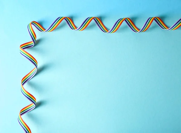 Rainbow Ribbon Lgbt Color Background — Stock Photo, Image