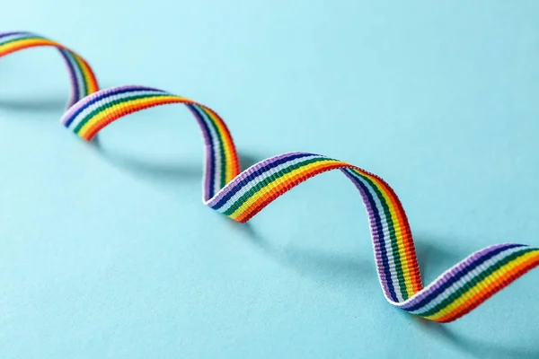 Rainbow Ribbon Lgbt Color Background — Stock Photo, Image