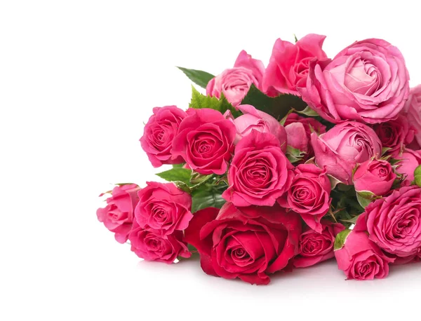 Beautiful Bouquet Pink Roses White Background — Stock Photo, Image