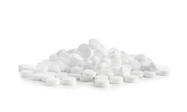 Zoetstof Tabletten Witte Achtergrond — Stockfoto