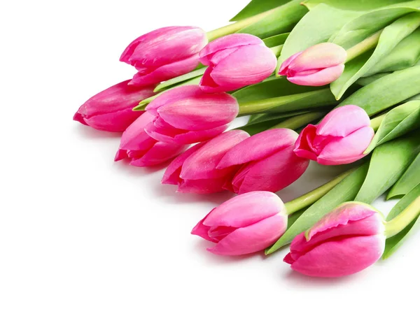 Beautiful Tulips Mother Day White Background — Stock Photo, Image