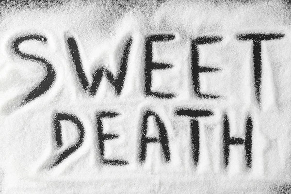 Texte Sweet Death Écrit Sur Sucre — Photo