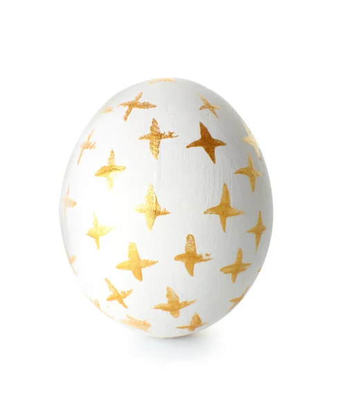 Beyaz Arka Planda Güzel Bir Paskalya Yumurtası — Stok fotoğraf