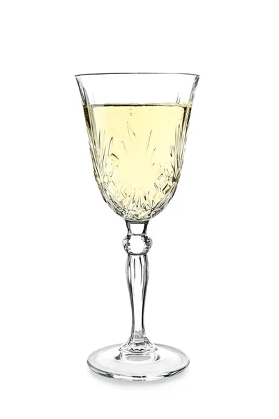 Bicchiere Champagne Sfondo Bianco — Foto Stock