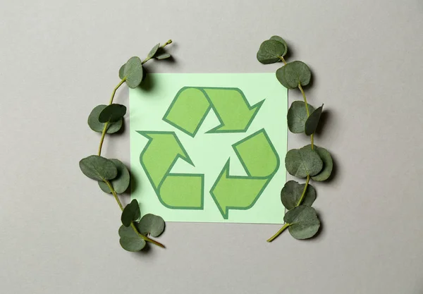 Recycling Symbol Auf Hellem Hintergrund — Stockfoto