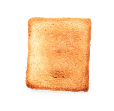 Beyaz zemin üzerine lezzetli kızarmış ekmek