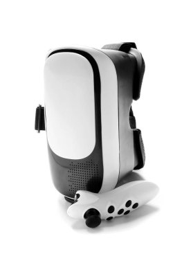 beyaz arkaplanda sanal gerçeklik gözlükleri